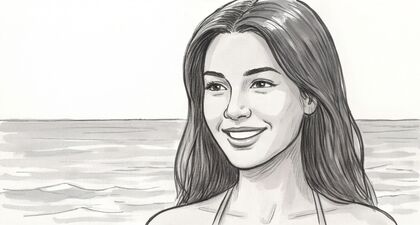 Storyboard panel: close-up, smiling