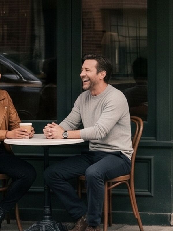 Steve in a grey sweater